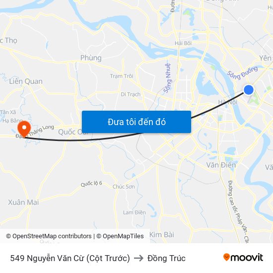 549 Nguyễn Văn Cừ (Cột Trước) to Đồng Trúc map