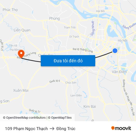 109 Phạm Ngọc Thạch to Đồng Trúc map
