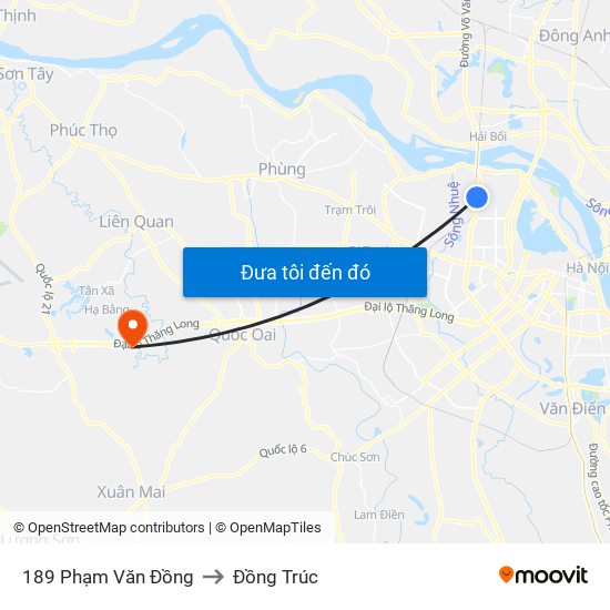 189 Phạm Văn Đồng to Đồng Trúc map