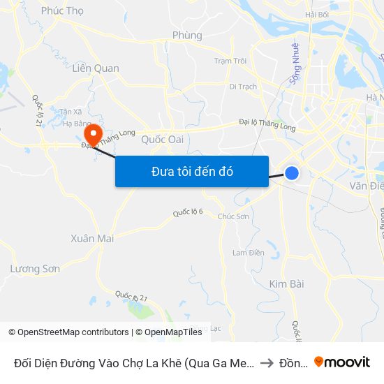 Đối Diện Đường Vào Chợ La Khê (Qua Ga Metro La Khê) - 405 Quang Trung (Hà Đông) to Đồng Trúc map