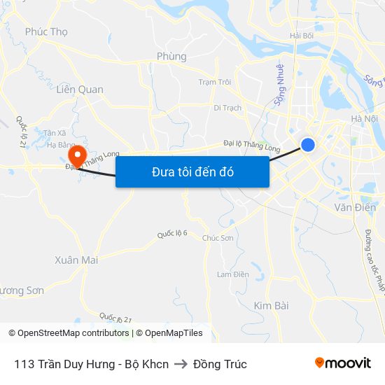 113 Trần Duy Hưng - Bộ Khcn to Đồng Trúc map