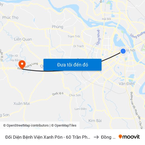 Đối Diện Bệnh Viện Xanh Pôn - 60 Trần Phú (Bộ Tư Pháp) to Đồng Trúc map