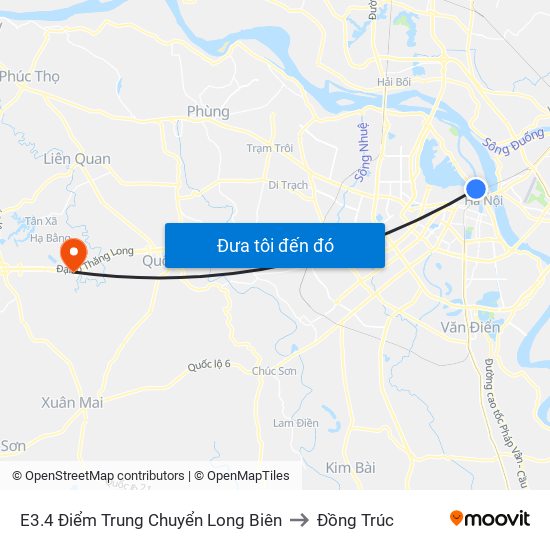 E3.4 Điểm Trung Chuyển Long Biên to Đồng Trúc map