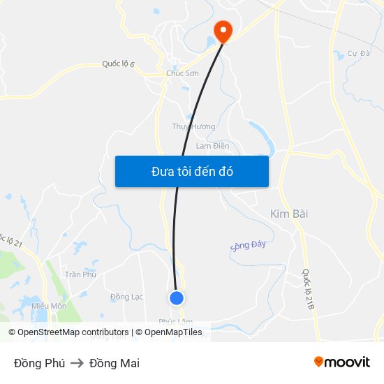 Đồng Phú to Đồng Mai map