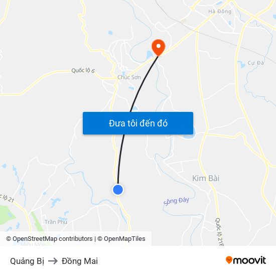 Quảng Bị to Đồng Mai map