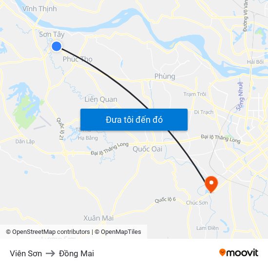 Viên Sơn to Đồng Mai map