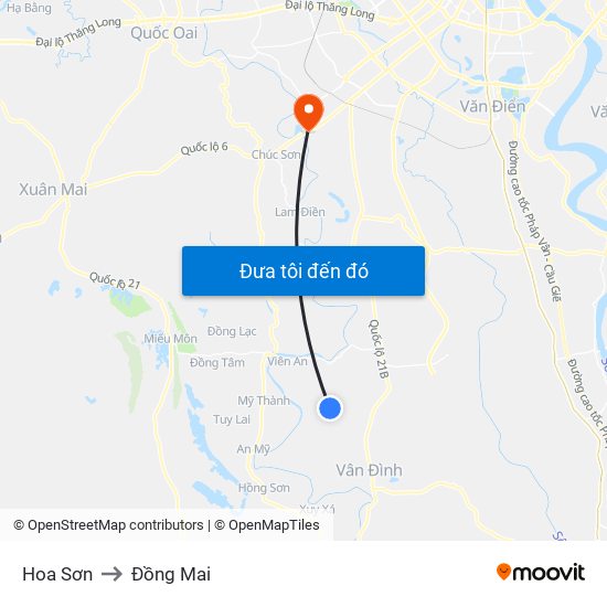 Hoa Sơn to Đồng Mai map