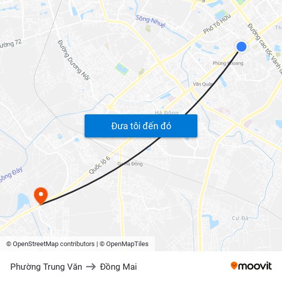 Phường Trung Văn to Đồng Mai map