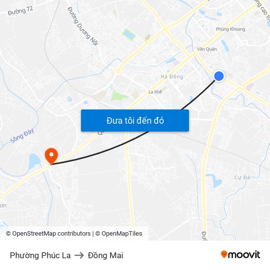 Phường Phúc La to Đồng Mai map