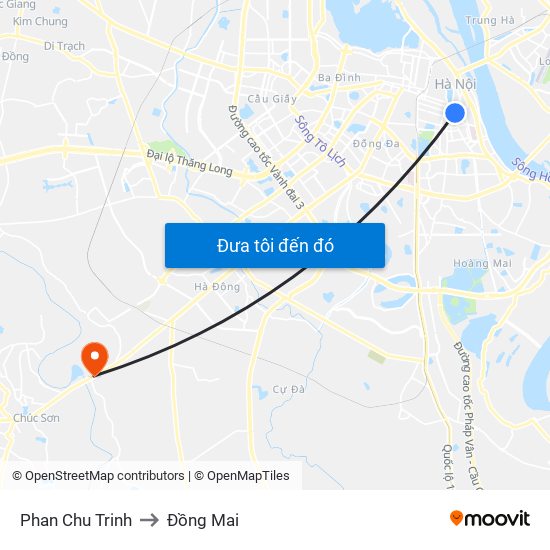 Phan Chu Trinh to Đồng Mai map