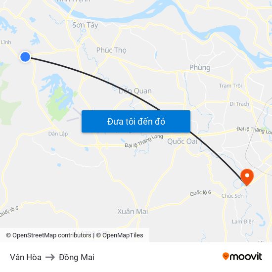 Vân Hòa to Đồng Mai map