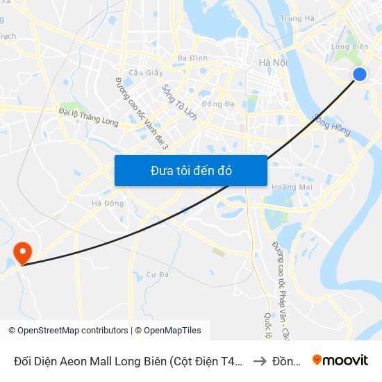 Đối Diện Aeon Mall Long Biên (Cột Điện T4a/2a-B Đường Cổ Linh) to Đồng Mai map