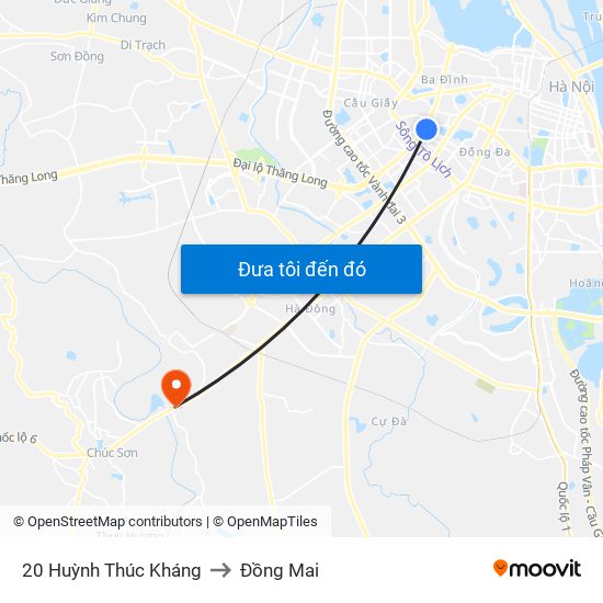 20 Huỳnh Thúc Kháng to Đồng Mai map
