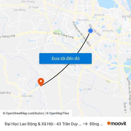 Đại Học Lao Động & Xã Hội - 43 Trần Duy Hưng to Đồng Mai map