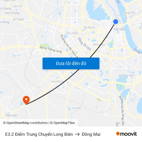 E3.2 Điểm Trung Chuyển Long Biên to Đồng Mai map