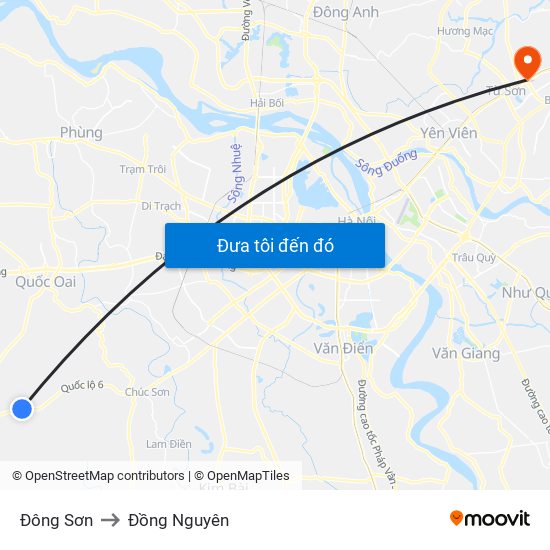 Đông Sơn to Đồng Nguyên map