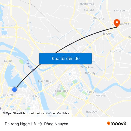 Phường Ngọc Hà to Đồng Nguyên map