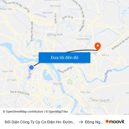 Đối Diện Công Ty Cp Cơ Điện Hn- Đường Đức Thắng to Đồng Nguyên map