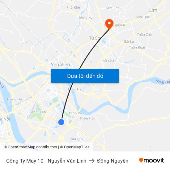 Công Ty May 10 - Nguyễn Văn Linh to Đồng Nguyên map