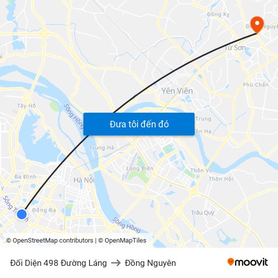 Đối Diện 498 Đường Láng to Đồng Nguyên map