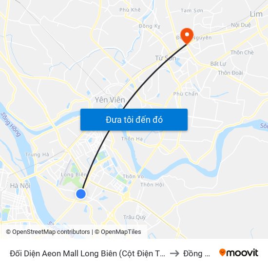 Đối Diện Aeon Mall Long Biên (Cột Điện T4a/2a-B Đường Cổ Linh) to Đồng Nguyên map