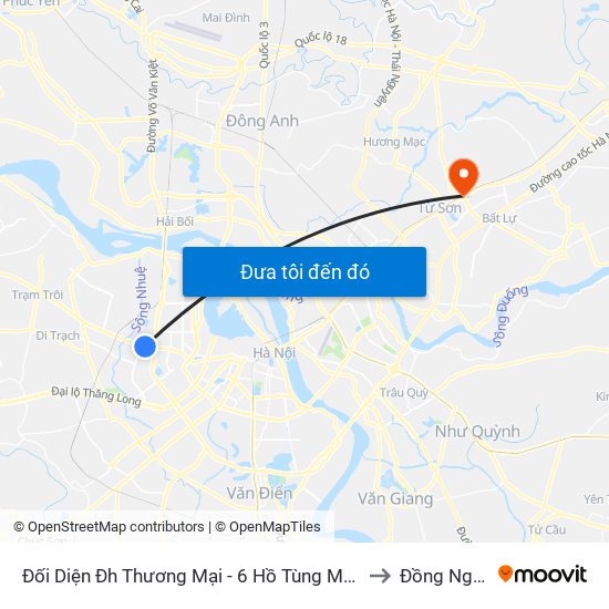 Đối Diện Đh Thương Mại - 6 Hồ Tùng Mậu (Cột Sau) to Đồng Nguyên map