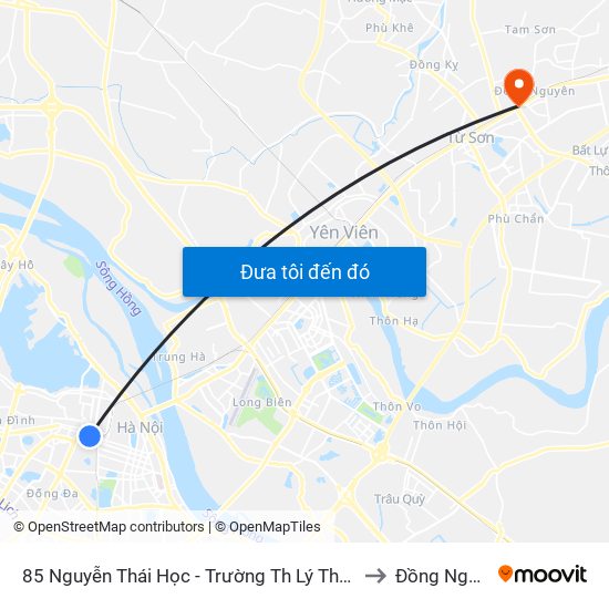 85 Nguyễn Thái Học - Trường Th Lý Thường Kiệt to Đồng Nguyên map