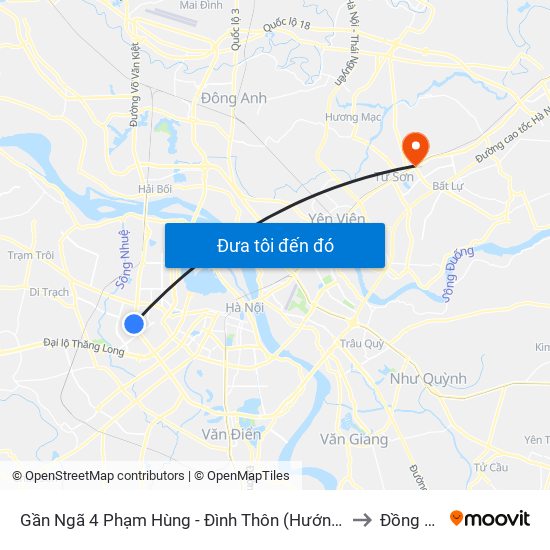 Gần Ngã 4 Phạm Hùng - Đình Thôn (Hướng Đi Khuất Duy Tiến)-Cột Sau to Đồng Nguyên map