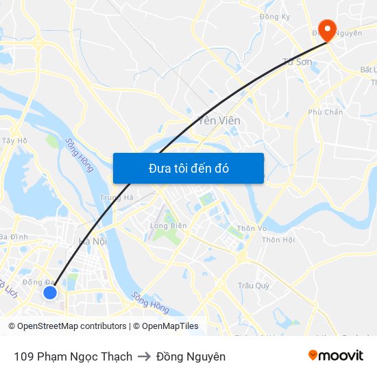 109 Phạm Ngọc Thạch to Đồng Nguyên map