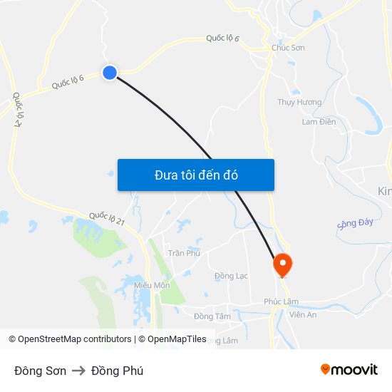 Đông Sơn to Đồng Phú map