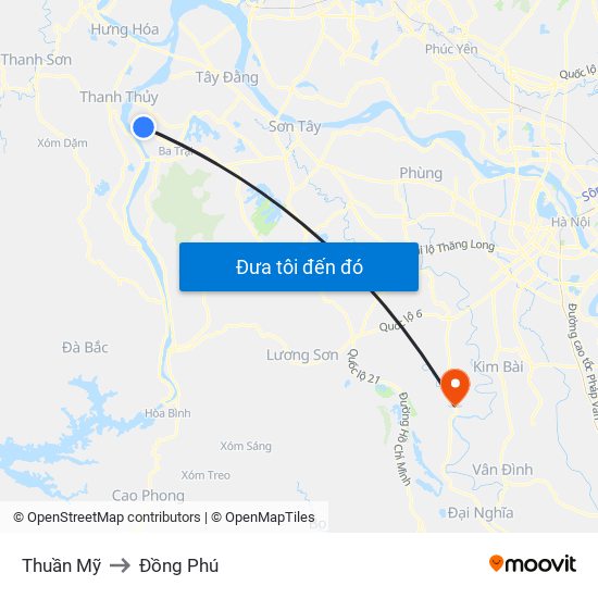 Thuần Mỹ to Đồng Phú map