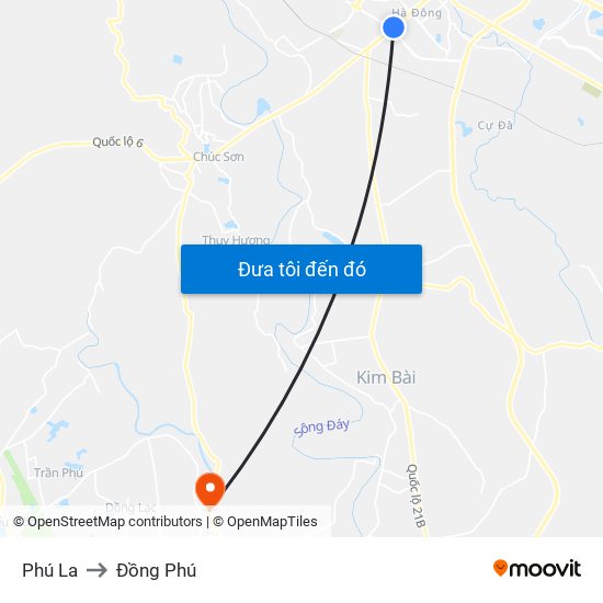 Phú La to Đồng Phú map