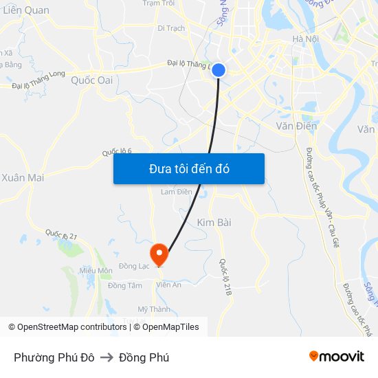 Phường Phú Đô to Đồng Phú map