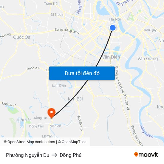Phường Nguyễn Du to Đồng Phú map