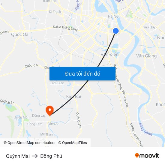 Quỳnh Mai to Đồng Phú map