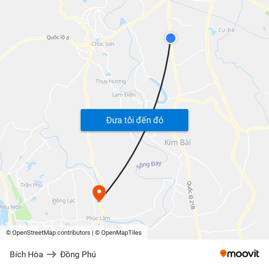 Bích Hòa to Đồng Phú map