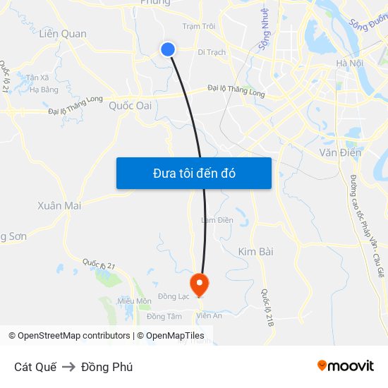 Cát Quế to Đồng Phú map