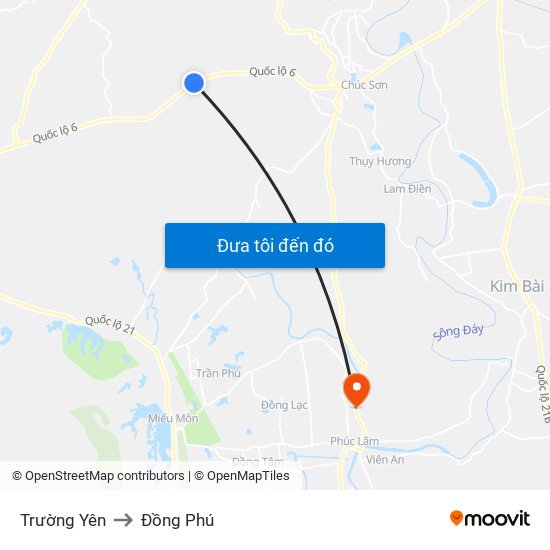 Trường Yên to Đồng Phú map