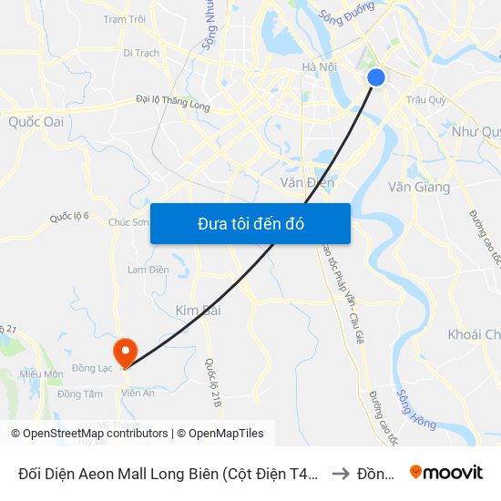 Đối Diện Aeon Mall Long Biên (Cột Điện T4a/2a-B Đường Cổ Linh) to Đồng Phú map
