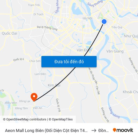 Aeon Mall Long Biên (Đối Diện Cột Điện T4a/2a-B Đường Cổ Linh) to Đồng Phú map