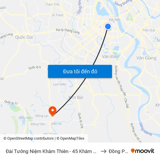 Đài Tưởng Niệm Khâm Thiên - 45 Khâm Thiên to Đồng Phú map