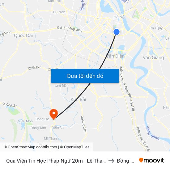 Qua Viện Tin Học Pháp Ngữ 20m - Lê Thanh Nghị to Đồng Phú map