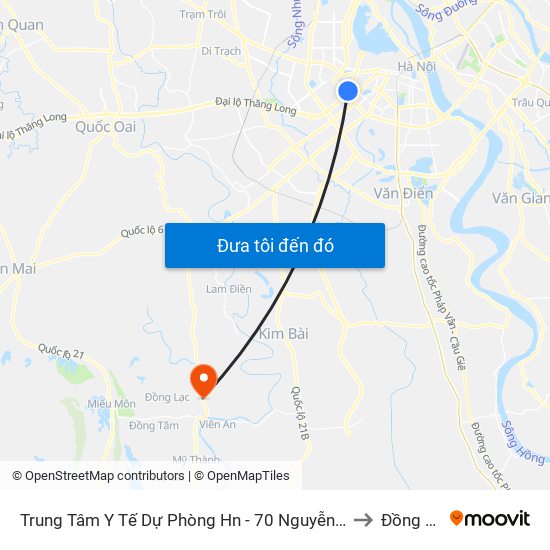 Trung Tâm Y Tế Dự Phòng Hn - 70 Nguyễn Chí Thanh to Đồng Phú map