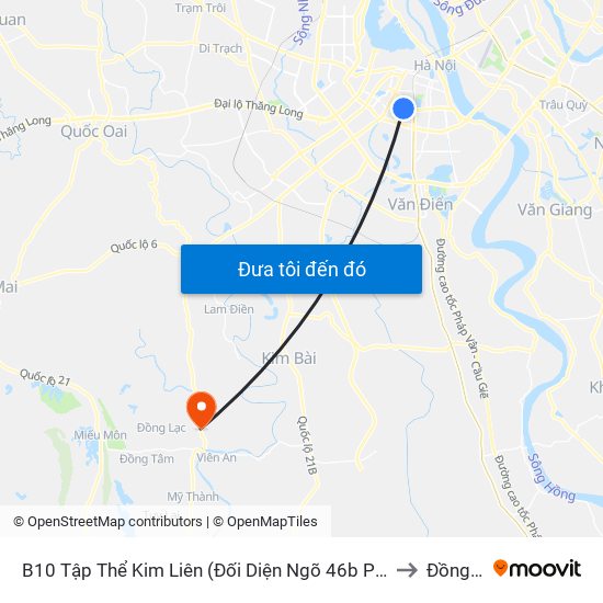 B10 Tập Thể Kim Liên (Đối Diện Ngõ 46b Phạm Ngọc Thạch) to Đồng Phú map