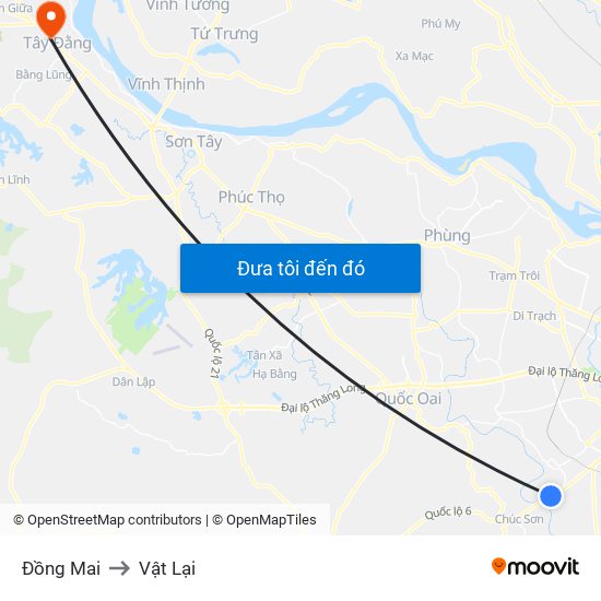 Đồng Mai to Vật Lại map