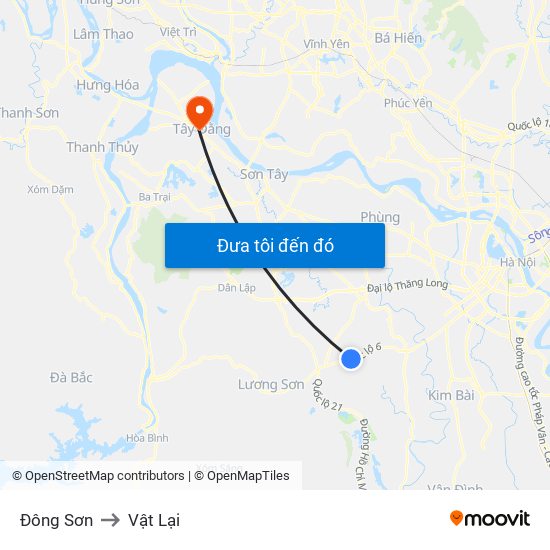 Đông Sơn to Vật Lại map