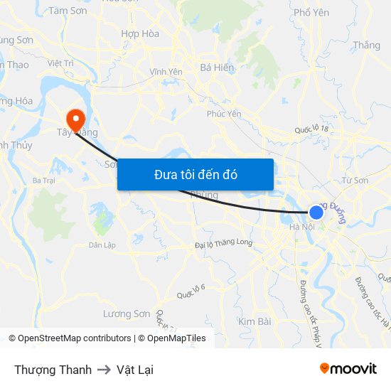 Thượng Thanh to Vật Lại map