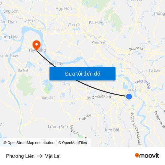 Phương Liên to Vật Lại map