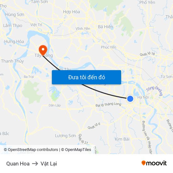 Quan Hoa to Vật Lại map