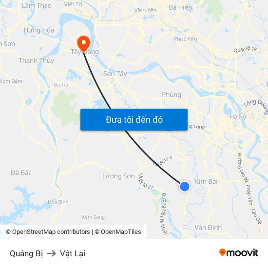 Quảng Bị to Vật Lại map